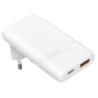 Töltő AK-CH-31 USB-A + USB-C PD 5-20V / max. 3.25A 65W Quick Charge 4+ GaN