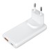 Töltő AK-CH-31 USB-A + USB-C PD 5-20V / max. 3.25A 65W Quick Charge 4+ GaN