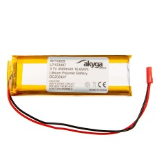 Li-Po akkumulátor LP123497 Akyga AKY0829 3.7V / 4500mAh PCM JST 2-pin csatlakozó 150mm