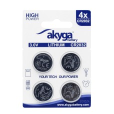Lithum akkumulátor CR2032 Akyga AKY2100 3V / 210mAh 4db