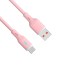 Kábel USB type C / USB A 1m AK-USB-61 Szilikon Rózsaszín