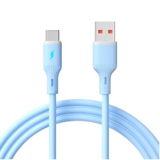 Kábel USB type C / USB A 1m AK-USB-63 Szilikon Kék
