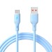 Kábel USB type C / USB A 1m AK-USB-63 Szilikon Kék