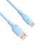 Kábel USB type C / USB A 1m AK-USB-63 Szilikon Kék