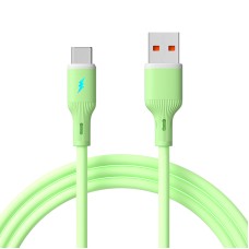 Kábel USB type C / USB A 1m AK-USB-64 Szilikon Zöld