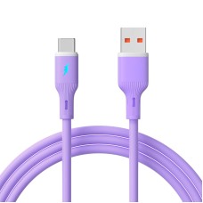 Kábel USB type C / USB A 1m AK-USB-65 Szilikon Lila