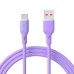 Kábel USB type C / USB A 1m AK-USB-65 Szilikon Lila