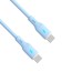 Kábel USB type C / USB type C 1m AK-USB-68 60W Szilikon Kék