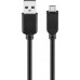 93918 USB  A-Micro 2.0 nagy sebességű kábel, fekete, 1m