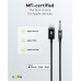 66805 Apple Lightning audio csatlakozókábel (3,5 mm), 1 m, fekete