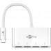 66274 USB-C - 4db USB A 3.0. Multiport adapter, fehér