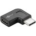 45402 USB-C -USB-C adapter, 90°, Fekete