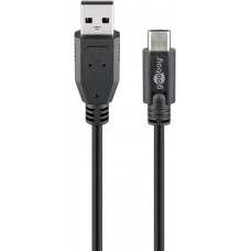 55469 USB 2.0 kábel (USB-C™ - USB A), fekete, 3m