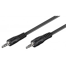 50449 AUX audiocsatlakozó kábel, 3,5 mm-es sztereó, lapos kábel, 2.5m